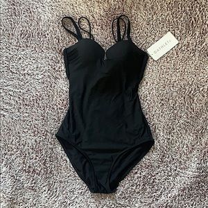 Black Althleta One Piece Bathing Suit